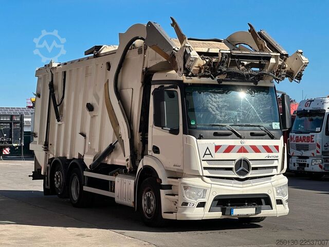 Müllwagen MERCEDES-BENZ Antos 2533 6x2 FAUN Frontpress 533 Überkopflader