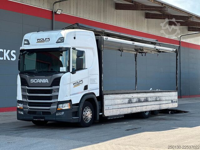 LKW mit Getränkeaufbau SCANIA R410 6x2 LL EWERS Getränketransport Zug mit LBW