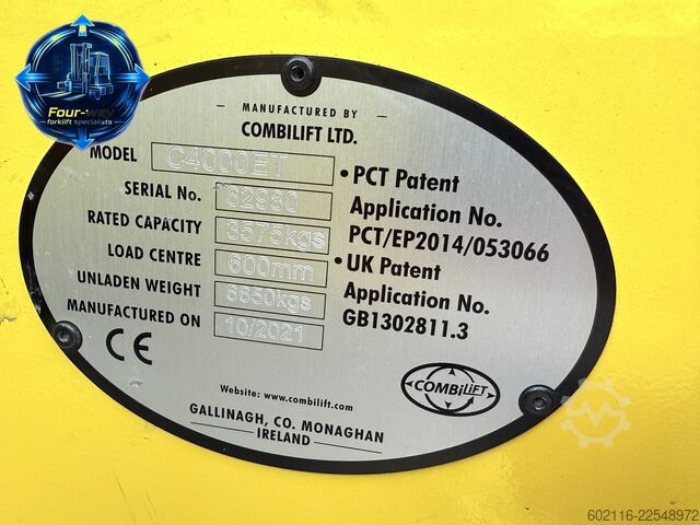 4-way forklift Combilift C4000ET TRIPLEX 6350 WIDE FORK POSITIONE