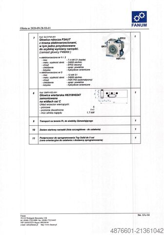 5-axis CNC machining center FANUM SIGMA 5-OSIOWA OBRABIARKA CNC