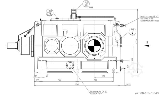 Industrial Gear Units Helical Bevel Gear Units Flender Siemens 800kW B3SH (17)