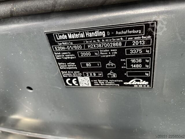 Electric 4-wheel forklift Linde E20H-01/600