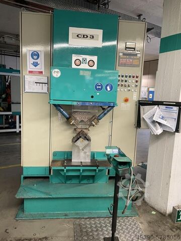 Kondensatorentlade Schweißmaschine, Kondensatorentladungsschweißen; Punkt- Buckel-Schweißmaschine, ( MEGATRONIC CD-1200 / QB 2 / 6P