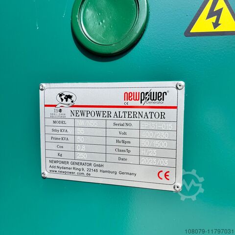 50kVA emergency generator Newpower Generator NWR55 Ricardo Motor Newpower Generator