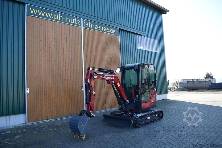 Backhoe loader Yanmar SV22, erst. 15h, Hydraulischer Schnellwechseler