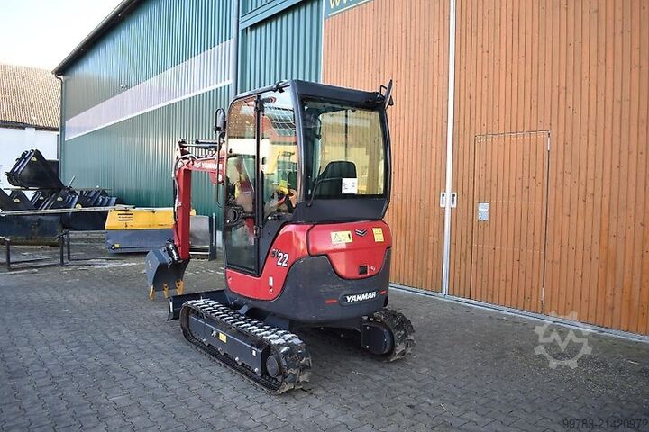 Backhoe loader Yanmar SV22, erst. 15h, Hydraulischer Schnellwechseler