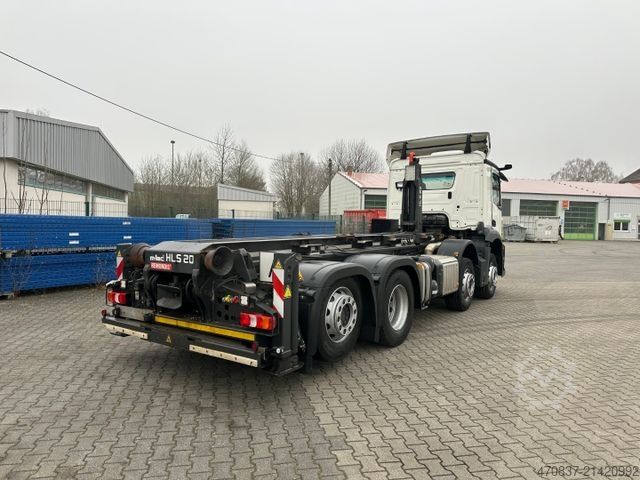 Abrollkipper MERCEDES-BENZ Arocs 3243 8x2 / M-Tec HLS 20 Silosteller + Funk