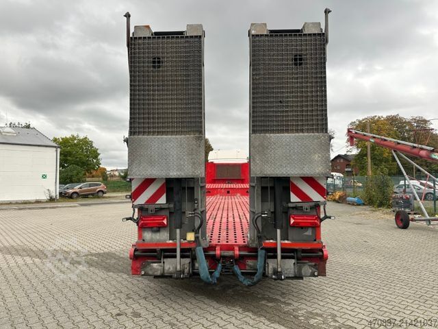 Low loader semitrailer FLIEGL SDS 470 / hydr Hubbett / Seilwinde