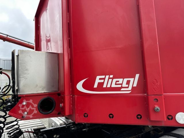 Low loader semitrailer FLIEGL SDS 470 / hydr Hubbett / Seilwinde