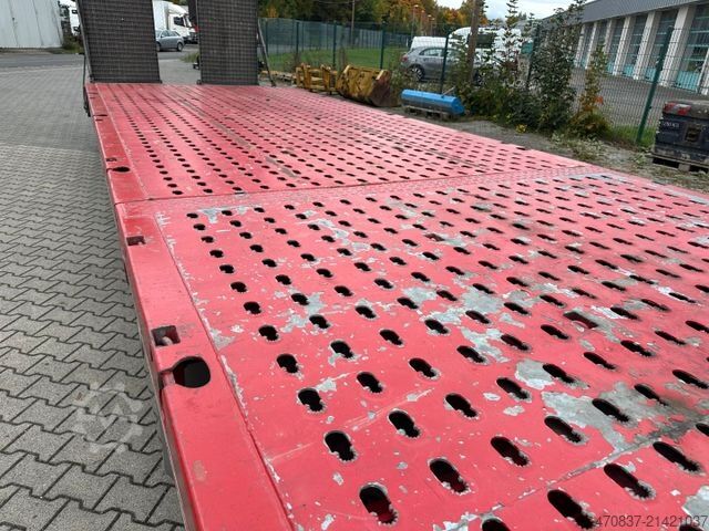 Low loader semitrailer FLIEGL SDS 470 / hydr Hubbett / Seilwinde