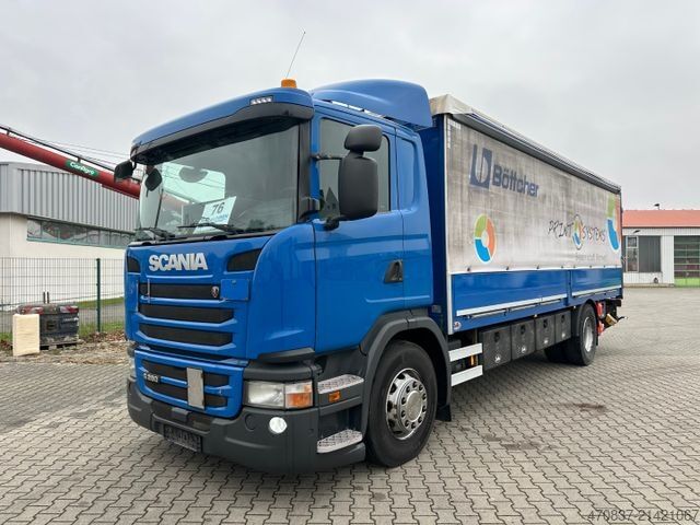 Flatbed truck with tarp SCANIA G 280 / LBW / Pritsche 7,3 m / 1 x Liege
