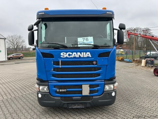 Flatbed truck with tarp SCANIA G 280 / LBW / Pritsche 7,3 m / 1 x Liege