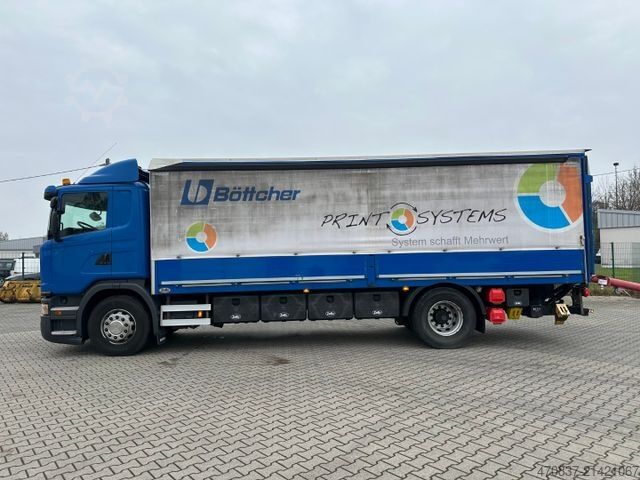 Flatbed truck with tarp SCANIA G 280 / LBW / Pritsche 7,3 m / 1 x Liege