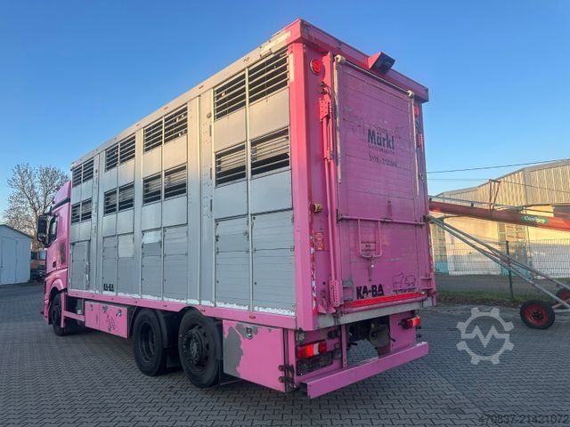 Cattle truck MERCEDES-BENZ Actros 2563 / Kaba 3 x Stock 50 m²