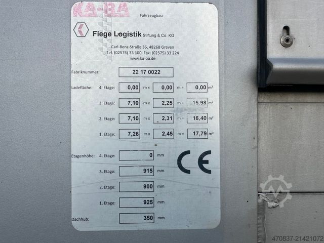 Cattle truck MERCEDES-BENZ Actros 2563 / Kaba 3 x Stock 50 m²