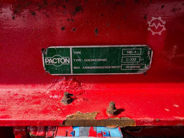Containertransport Pacton 2822 C-2 3 assige pacton container aanhanger me...