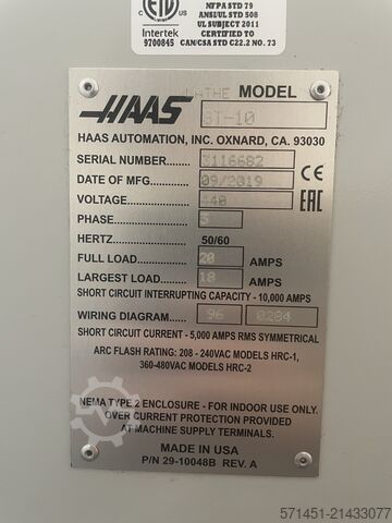 Machining center HAAS ST-10
