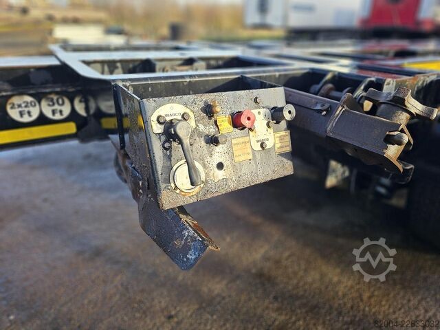 Container transport OZGUL /GA08XS1 / 2 X EXTENDIBLE CHASSIS /GERMAN TRAIL...