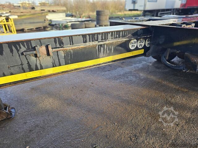 Container transport OZGUL /GA08XS1 / 2 X EXTENDIBLE CHASSIS /GERMAN TRAIL...