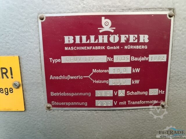 UV-Coating machine Billhöfer CPUV-112