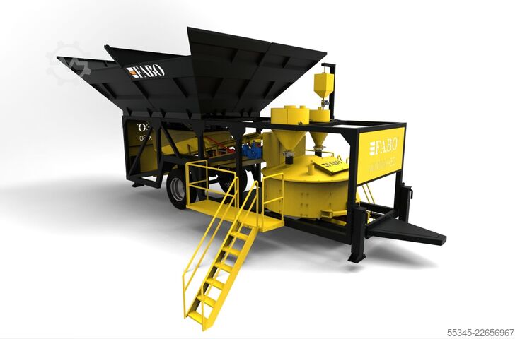 Mobile Concrete Batching Plant FABO Mobile Concrete Batching Plant 30 m3/h Mobile Concrete Batching Plant