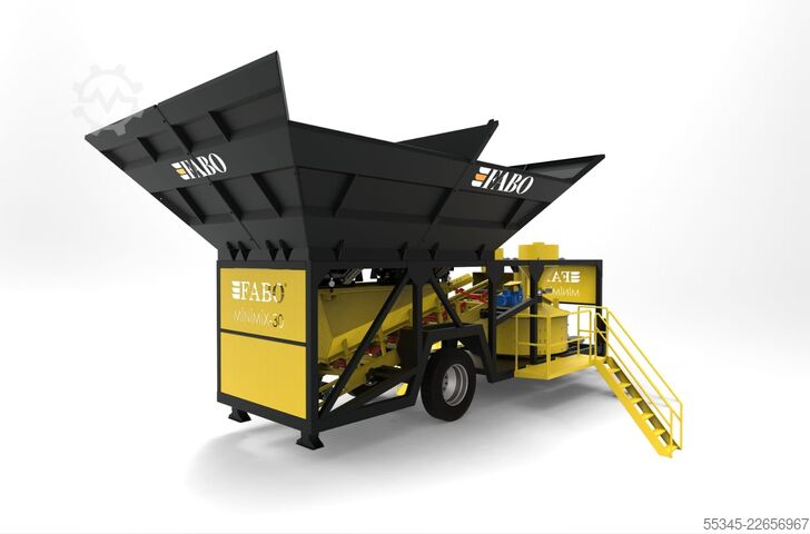 Mobile Concrete Batching Plant FABO Mobile Concrete Batching Plant 30 m3/h Mobile Concrete Batching Plant