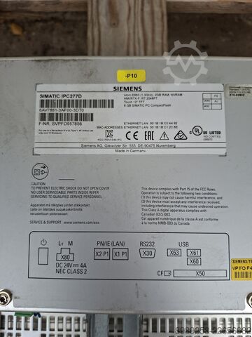 SIMATIC Panel PC Siemens 6AV7881-3AF00-3DT0