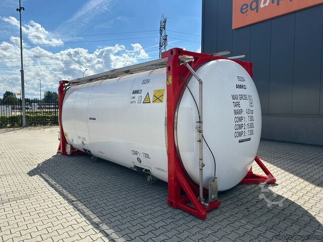 Tank container Van Hool 20FT SWAP BODY / 30.600L / 3 comp (7.500L + 15...