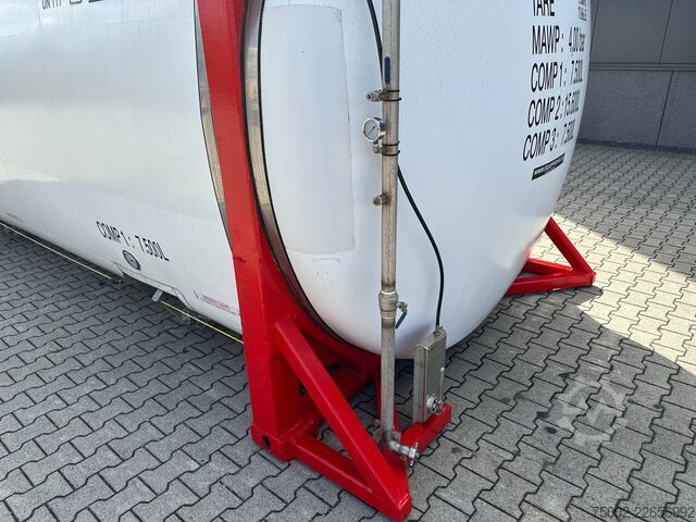 Tank container Van Hool 20FT SWAP BODY / 30.600L / 3 comp (7.500L + 15...