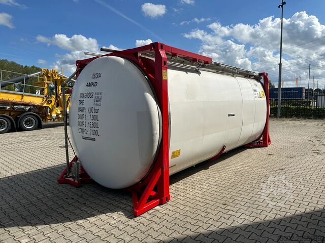 Tank container Van Hool 20FT SWAP BODY / 30.600L / 3 comp (7.500L + 15...