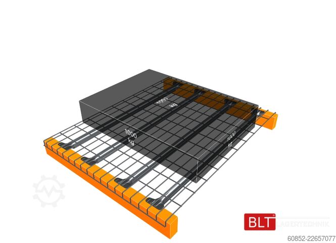Palette Auflagegitter für Palettenregale 270x110 cm ,1000kg pro Gitter , 3-Teilig