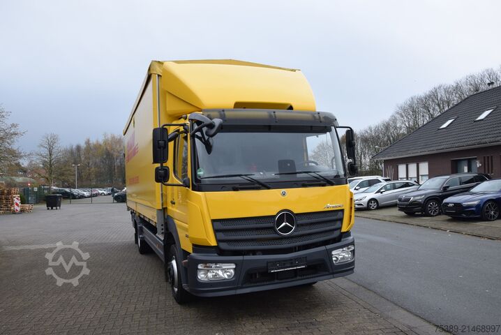 Flatbed truck with tarp Mercedes-Benz Atego II  1221 Schiebeplane Klima Standheizung