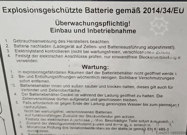 EX Geschützte Staplerbatterie 24V GNB Industrial Power EX 24V 3 EPzS 270 Flex Plus Aqua