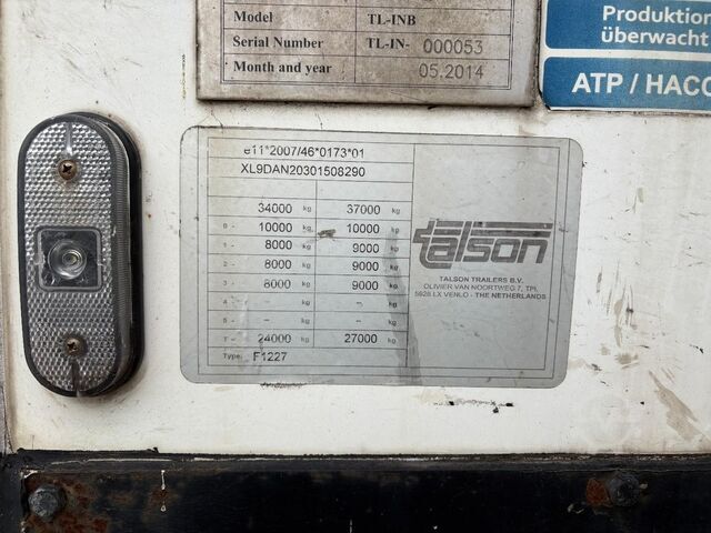 BE-Auflieger Talson MEGA + 3 X SAF AS + THERMO KING SLX 300 + HOOGT...