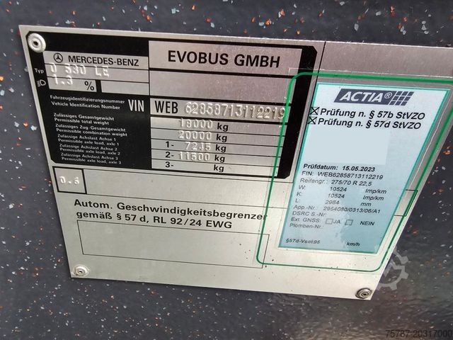 City bus MERCEDES-BENZ O530 LE, Retarder, Evobus, Fahrerklima