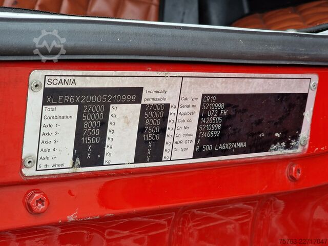 Standard-SZM Scania R 500 A 6X2/4 Topline - Retarder - PTO/Hydrauli...