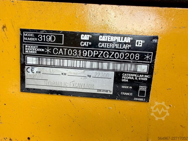 Kettenbagger Caterpillar 319D OQ80 vollhydr. Klima Kamera