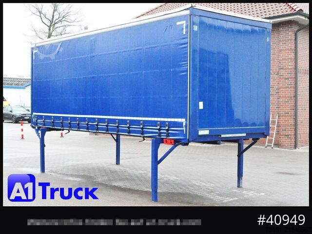 Wechselbrücke mit Pritsche & Plane KRONE Wechselbrücke 7,45, Code XL, Bordwand, neue Plane