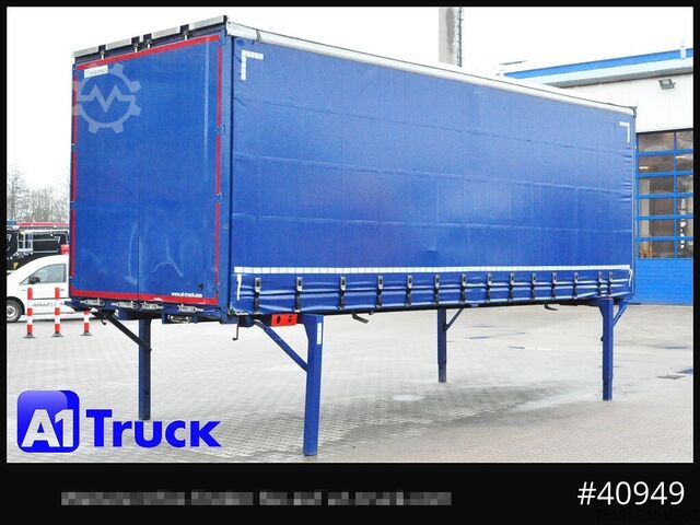 Wechselbrücke mit Pritsche & Plane KRONE Wechselbrücke 7,45, Code XL, Bordwand, neue Plane