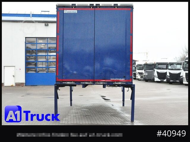 Wechselbrücke mit Pritsche & Plane KRONE Wechselbrücke 7,45, Code XL, Bordwand, neue Plane