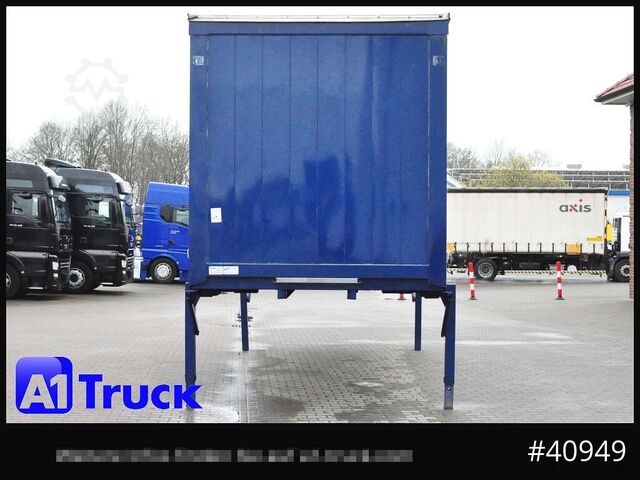 Wechselbrücke mit Pritsche & Plane KRONE Wechselbrücke 7,45, Code XL, Bordwand, neue Plane