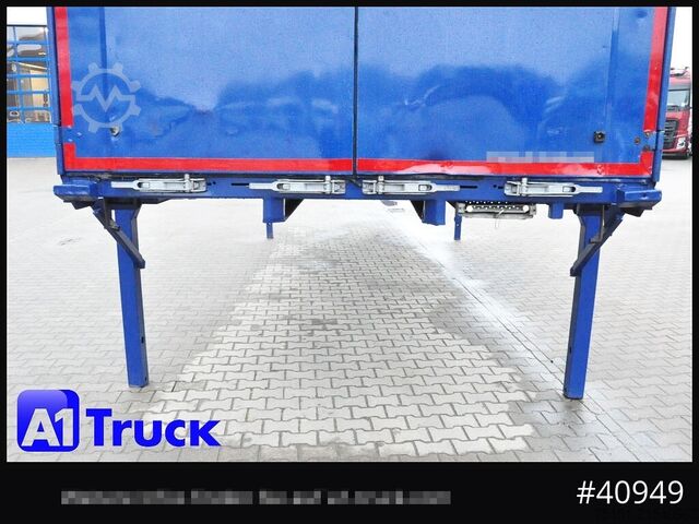 Wechselbrücke mit Pritsche & Plane KRONE Wechselbrücke 7,45, Code XL, Bordwand, neue Plane