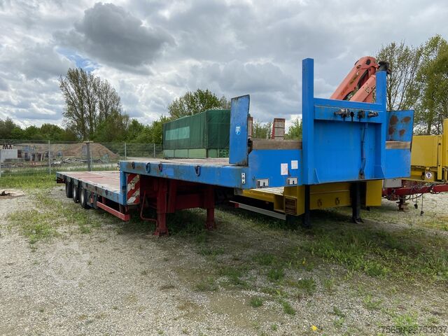 Low loader semitrailer  stp  3 Achs Satteltieflader Platofür Fertigteile oder Baumaschinen