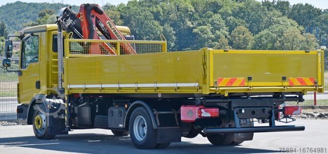 Truck mounted crane MAN TGL 12.220 Kipper 5,05 m + PK 8501 B *TOPZUSTAND