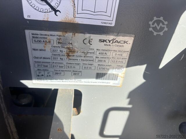 Articulating boom Skyjack SJ30ARJE 2WD