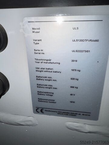 Schubmaststapler UniCarriers ULS120 480