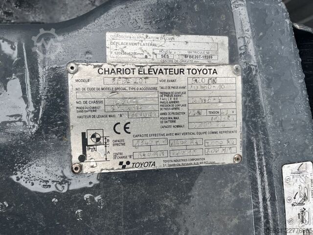 Electric 3-wheel forklift Toyota 8FBE20T
