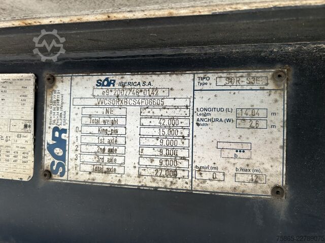 Refrigerated/freezer transport Kögel / SOR Iberica-S3E / Carrier Vector 1550 / Frigo...