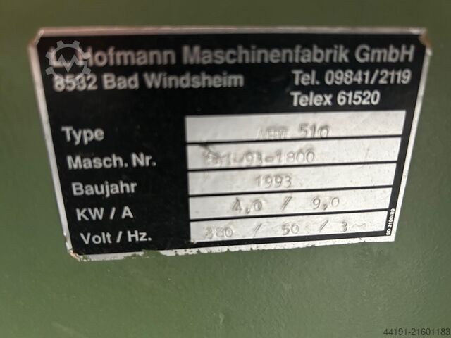 Abrichte Hofmann AHW 510 Hofmann AHW 510