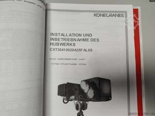 Crane trolley for overhead travelling crane Konecranes CXT30410020A35FALOS